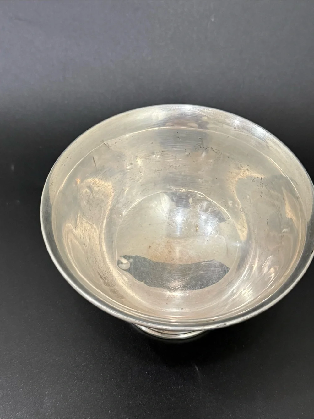 Vintage EL-SIL-CO Sterling Silver Cement filled Base Reinforced Rod Footed Bowl
